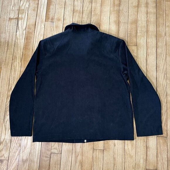 Teddi Womens 80's Vintage Black Floral Embroidered Full‎ Zip Jacket Size L - Picture 3 of 9